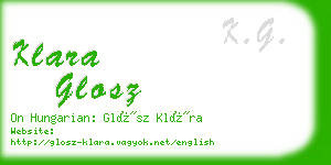 klara glosz business card